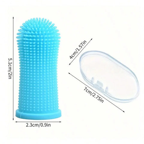Pet Finger Toothbrush Cleaning Products for Cats and DogsOral Cleaning ToothbrushesSilicone Bristles