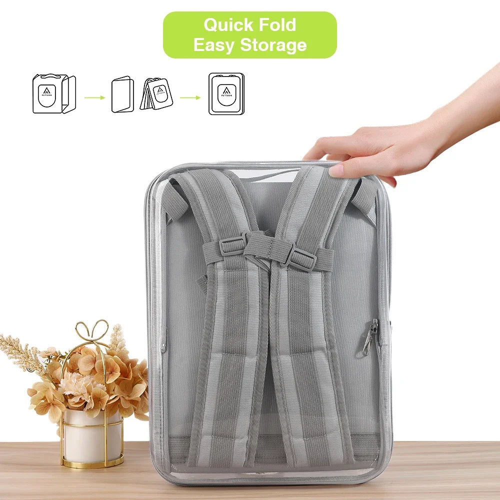 Double Sided Transparent Cat Carrier Backpack | Ventilated Travel Bag for Cats/Small Pets