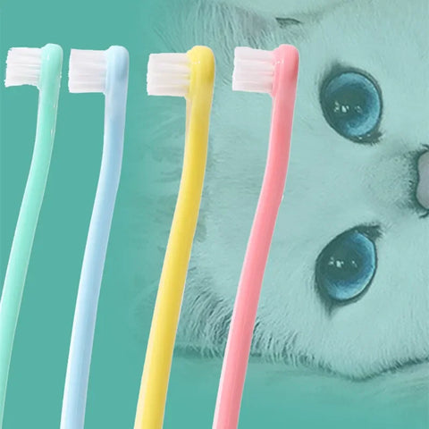 Cat Toothbrush | Dog Teeth Cleaning Brush | Pet Grooming Tool | Soft Bristle Toothbrush | Cat & Dog Mouth Cleaning Supplies