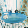 Bird Water Bath Tub For Pet Cage Hanging Bowl Parrot Parakeet Bird Bath+Mirror Birdbath