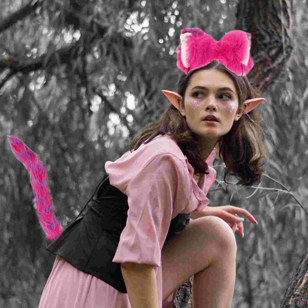 Cat Cosplay Costume Kit | Ears, Tail, Gloves, Collar & Socks | Party & Halloween Accessory Set