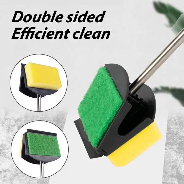 Aquarium Fish Tank Cleaning Brush – Stainless Steel Handle with Non-Slip Grip for Glass & Plants