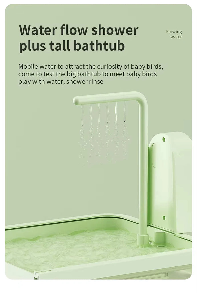 Smart Sensor Bird Bathtub – Automatic Electric Hanging Shower Box | Clear Parrot Bath with Hooks