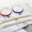 New Cat Dog Collar | Three Row Elastic Rhinestone Pet Collars | Love Decoration Necklace | Puppy Kitten Ornament | Pets Supplies
