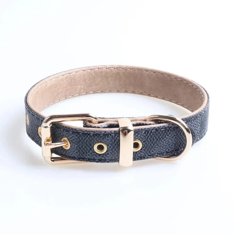 Luxury PU Leather Dog Collar – Adjustable, Breakaway, Stylish & Durable