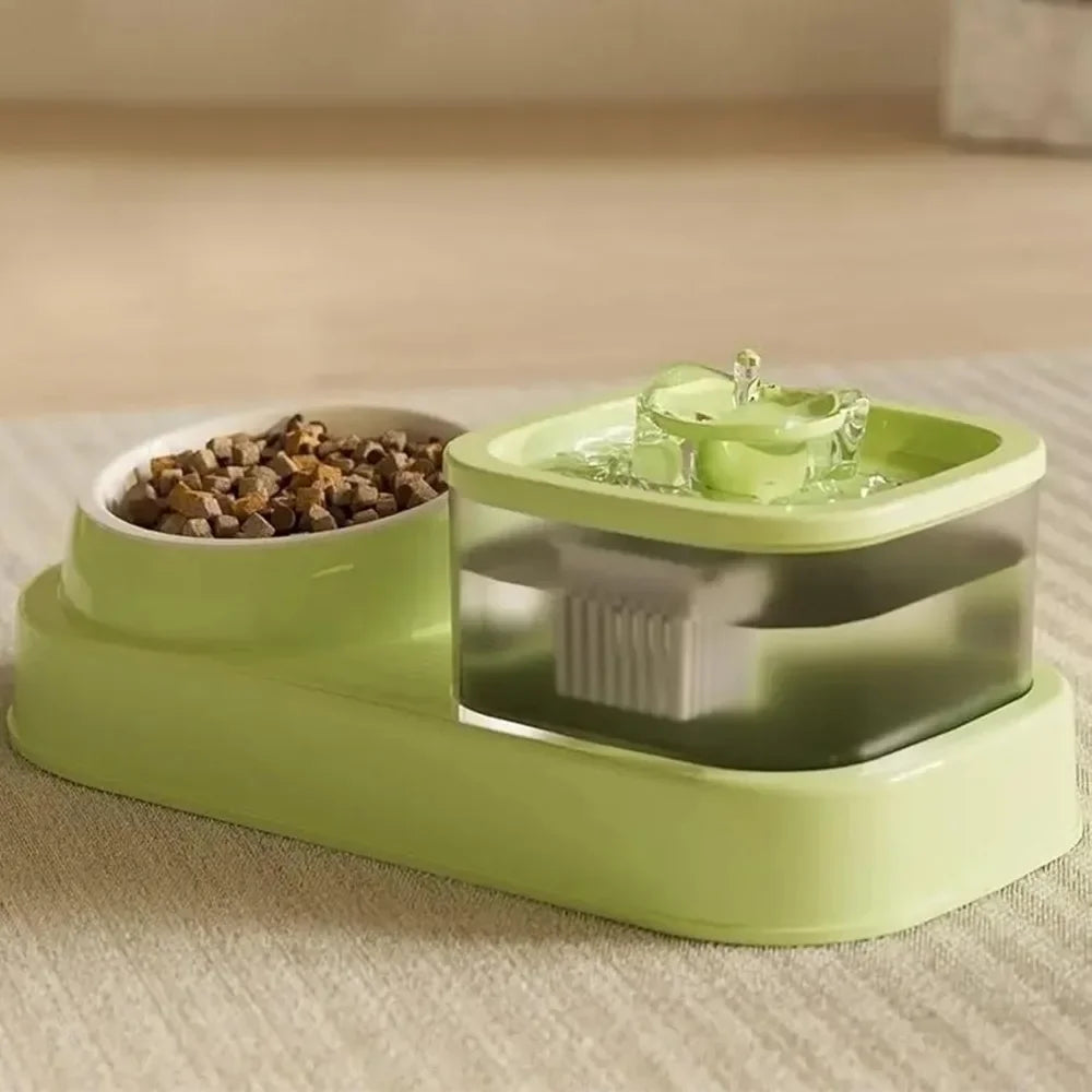 Large Dog Bowl | Cats Food Bowls | 2 in 1 Pet Feeders | Water Fountain & Food Container | Automatic Feeder & Waterer | Pet Feeding Supplies
