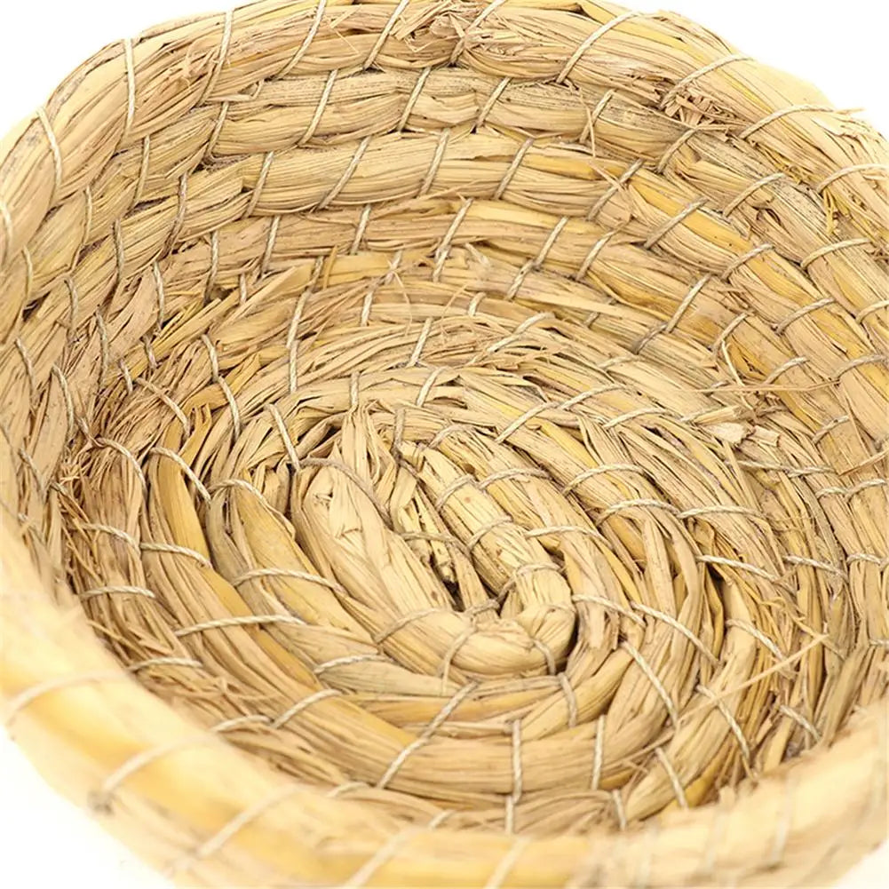 Natural Handmade Straw Bird Nest – Parrot & Pigeon House | Cozy Cage Bedroom for Small Birds & Pets
