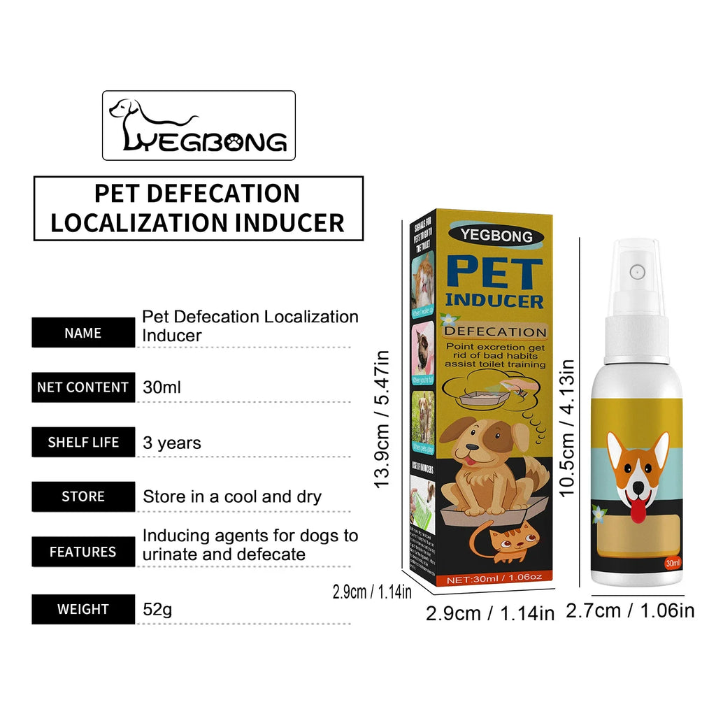 Dog & Cat Potty Training Spray – Pet Toilet Training Aid for Puppies, Kittens & Indoor/Outdoor Use
