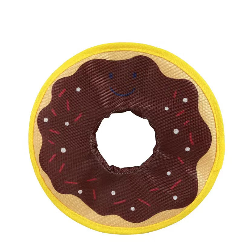 Dog donuts, noisy paper toys, outdoor interactive, squeaking sound, bite resistant, suitable for small and medium-sized dogs