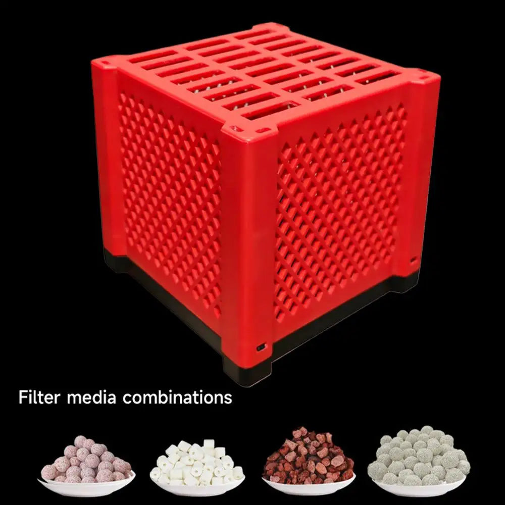 Aquarium Cube Filter – Modular Multi-Layer Fish Tank Filter Storage Box for Clear Water