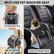 Multifunctional Soft-Sided Dog Bike Basket – Expandable Pet Carrier Backpack with 4 Open Doors