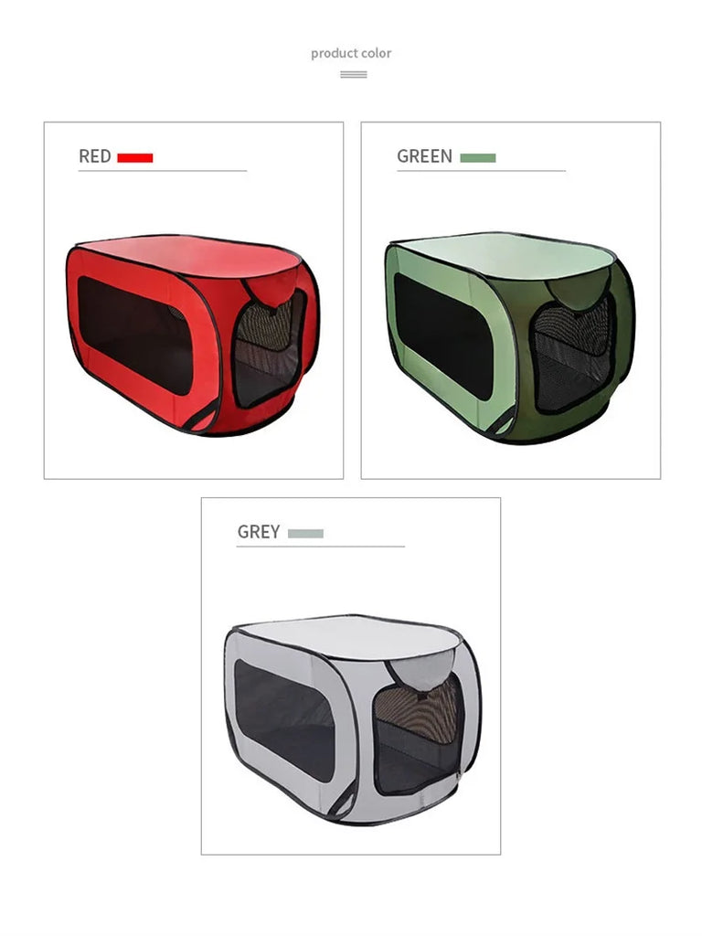 Portable Large Dog Bed Pop-Up Kennel – Indoor Outdoor Crate for Pets, Car Seat Kennel & Cat Bed