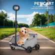 Foldable Small Pet Stroller with 4 Wheels – Breathable Dog and Cat Carrier Cart for Puppies and Kittens
