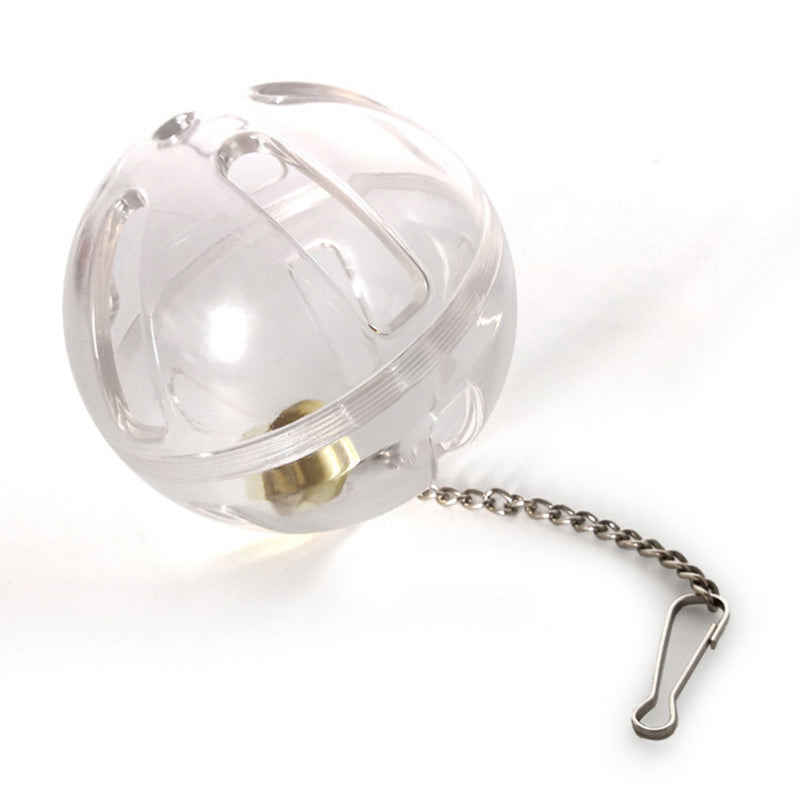 Bird Parrot Feeder Toy | Foraging Bell Chain Ball | Cage Hanging Chew Toy | Plastic Feeding Accessory for Pet Birds