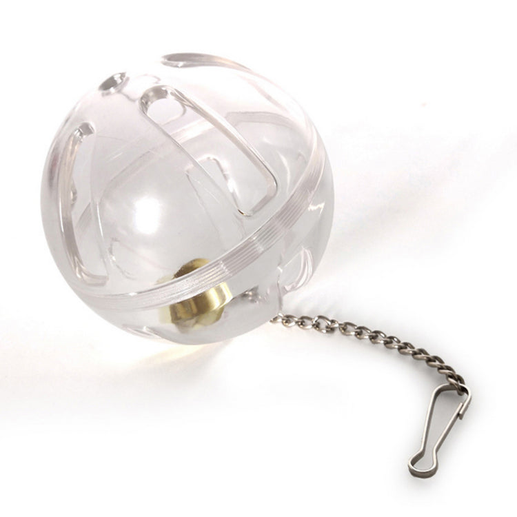 Bird Parrot Feeder Toy | Foraging Bell Chain Ball | Cage Hanging Chew Toy | Plastic Feeding Accessory for Pet Birds