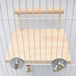 Bird Swing Toy | Wooden Parrot Perch Stand with Chewing Beads | Cage Playground for Budgie Birds