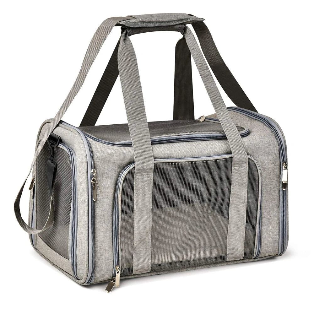 Airline Approved Soft-Side Pet Carrier Bag for Small Dogs and Cats – Breathable, Lightweight Travel Backpack