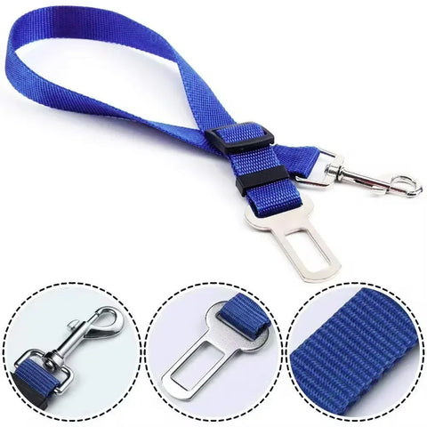 Adjustable Dog Car Seat Belt Harness – Safety Strap for Small Dogs and Cats