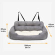 Large Dog Car Seat Carrier – Foldable Pet Travel Bed with Safety Straps & Washable Cover