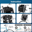 Multifunctional Soft-Sided Dog Bike Basket – Expandable Pet Carrier Backpack with 4 Open Doors