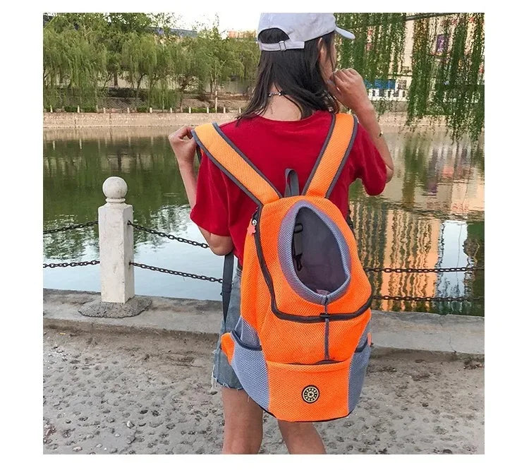 Pet Carrier Backpack – Breathable Front & Back Pack for Small to Medium Dogs and Cats