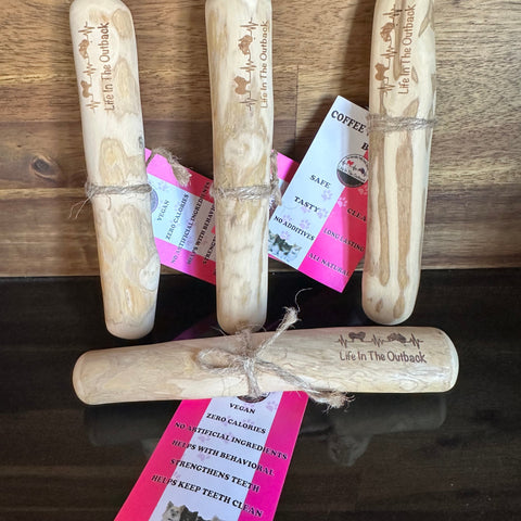 1x Life in the outback COFFEE WOOD CHEWS - Medium