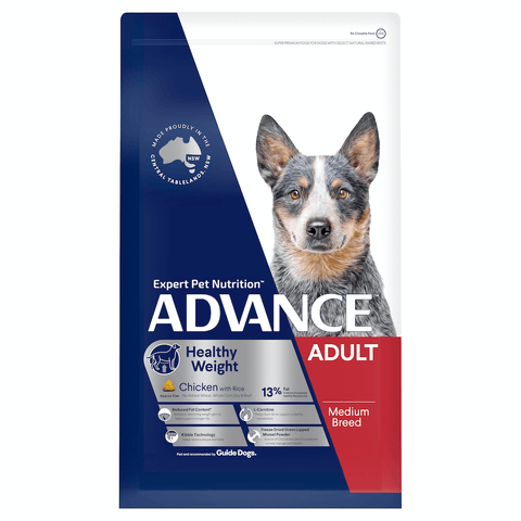 Advance Adult Dog Food – Medium Breed – Healthy Weight – Premium Australian Made